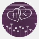 Search for silver and purple wedding stickers Heart