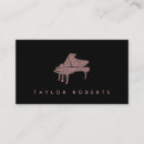 Search for piano business cards Elegant
