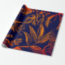 Search for navy blue and orange wrapping paper Flowers