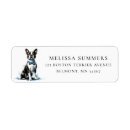 Search for boston terrier return address labels Watercolor