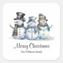 Search for watercolor snowman stickers Party