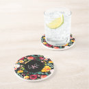 Search for flower monogram coasters Girly