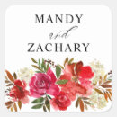 Search for red floral stickers Watercolor