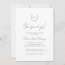 Search for she said yes bridal shower invitations Black and white