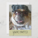Search for bulldog birthday invitations English