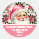 Search for retro santa stickers Vintage