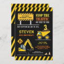 Search for under construction birthday invitations Cute