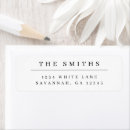Search for cheap return address labels Minimalist typography