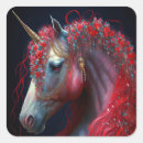 Search for red unicorn stickers Horse