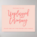 Search for unplugged wedding signs White