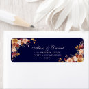 Search for floral navy blue return address labels Wildflowers