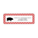 Search for pig return address labels Barbecue