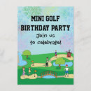 Search for mini golf birthday invitations Girls