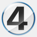 Search for number four stickers Team