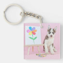 Search for husky puppy key rings Alaskan malamute