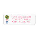 Search for topiary return address labels Chinoiserie
