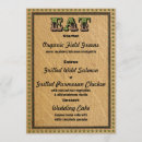Search for cowboy wedding menus Wood