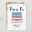 Search for around the world bridal shower invitations Suitcases
