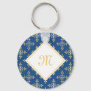 Search for blue damask key rings Monogrammed