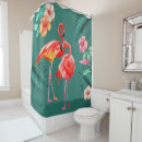 Search for hibiscus flower shower curtains Flamingo
