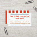Search for bad parking business cards Funny