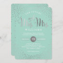 Search for mint and silver wedding invitations Modern