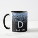 Search for glitter monogram mugs Blue