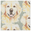 Search for golden retriever fabric Watercolor