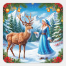 Search for winter snow scene stickers Deer
