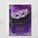 Search for masquerade ball birthday invitations Purple