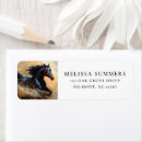 Search for wild horses return address labels Galloping horse