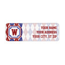 Search for argyle return address labels Red