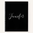 Search for modern black designs notebooks For her