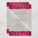 Search for magenta and silver invitations Pink