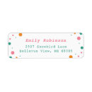 Search for orange polka dot return address labels Dots