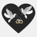 Search for doves wedding stickers Heart