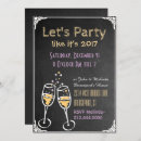 Search for chalkboard new years eve invitations Typography