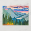 Search for mountain painting postcards Watercolor