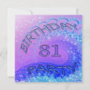 Search for 81st birthday invitations Party