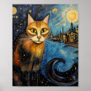 Search for starry night cat posters Kitty