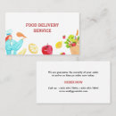 Search for food delivery business cards Elegant