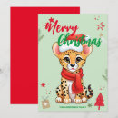 Search for leopard christmas cards Santa