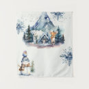 Search for woodland winter birthday Watercolor