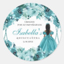 Search for turquoise flowers stickers 15th birthday