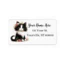 Search for tuxedo cat return address labels Kitten