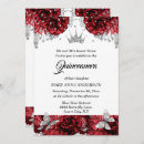 Search for quinceanera red silver Glitter