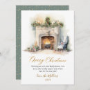 Search for fireplace christmas cards Watercolor