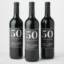 Search for 50th anniversary wine labels Black and white