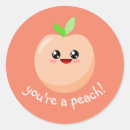 Search for funny peach stickers Fruit