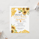 Search for sweet as can bee baby shower invitations Sunflower